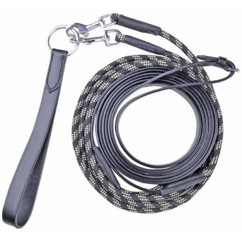Rênes allemandes, corde et cuir Poney
